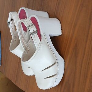 Swedish Hasbeens Baskemolla Slingback Clogs 36